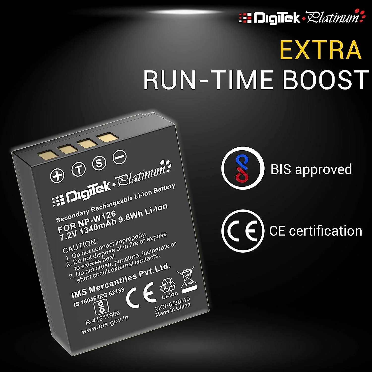 Digitek (NP FW126)1340mAh Platinum Battery pack for NP FW126 - Image 4
