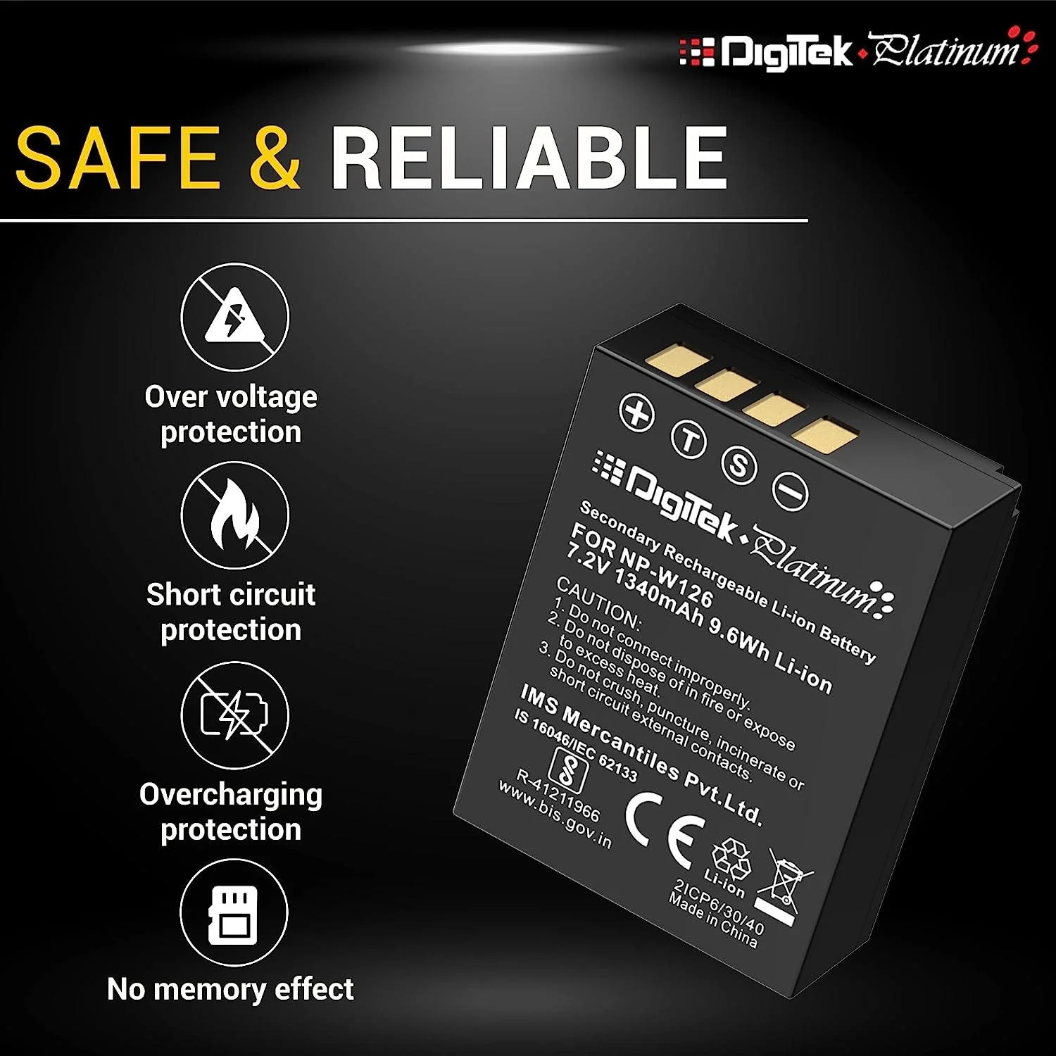 Digitek (NP FW126)1340mAh Platinum Battery pack for NP FW126 - Image 5