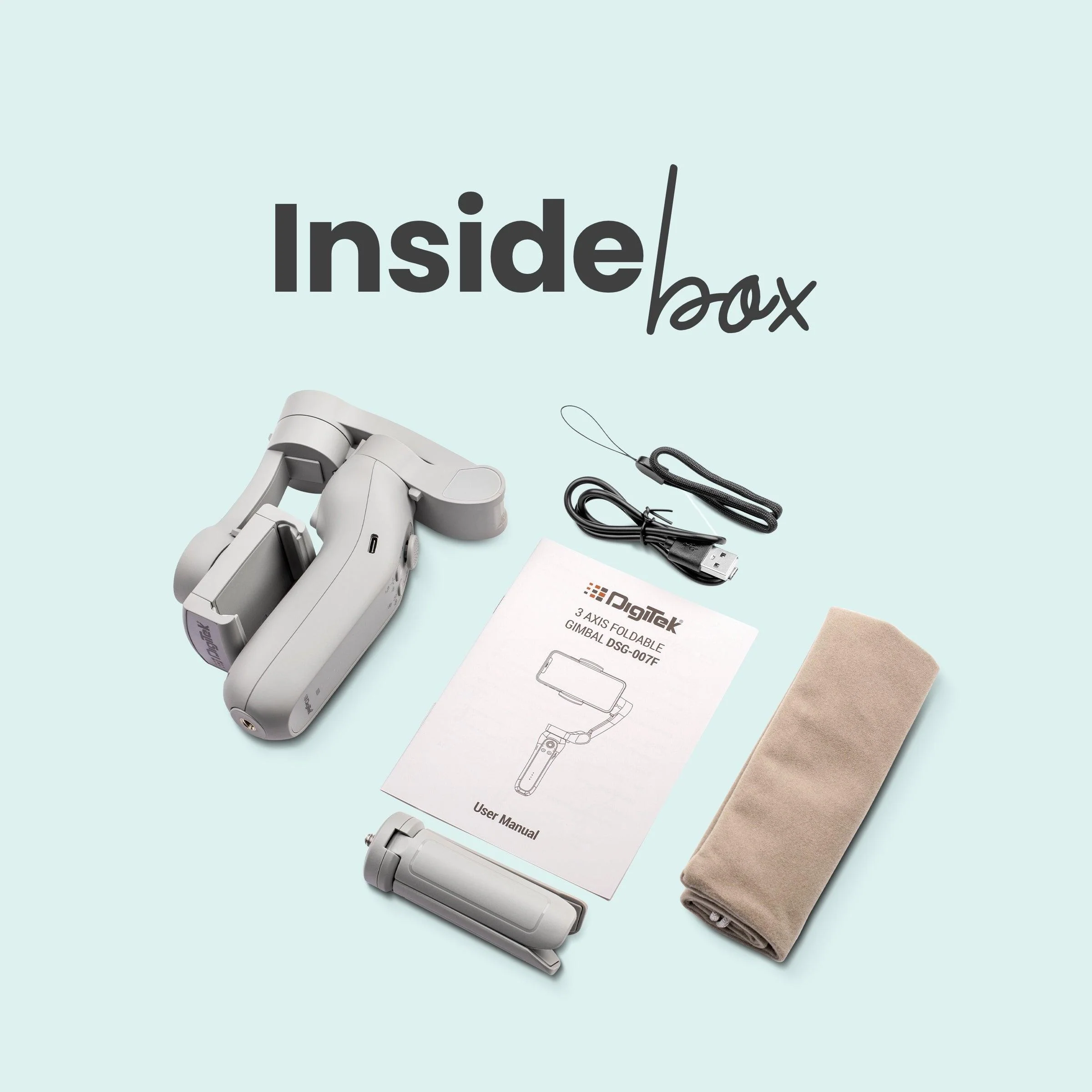 Digitek (DSG 007F) 3 Axis Handheld Steady Gimbal PTZ Camera Mount for All Smart Phones with Face & Object Tracking Motion, Various Time Lapse Features - Image 10