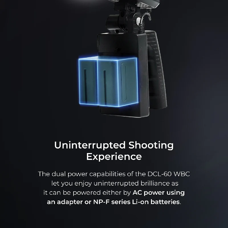 Digitek (DCL-60 WBC) Bi-Color Handheld Contionuous LED Video Light - Image 9