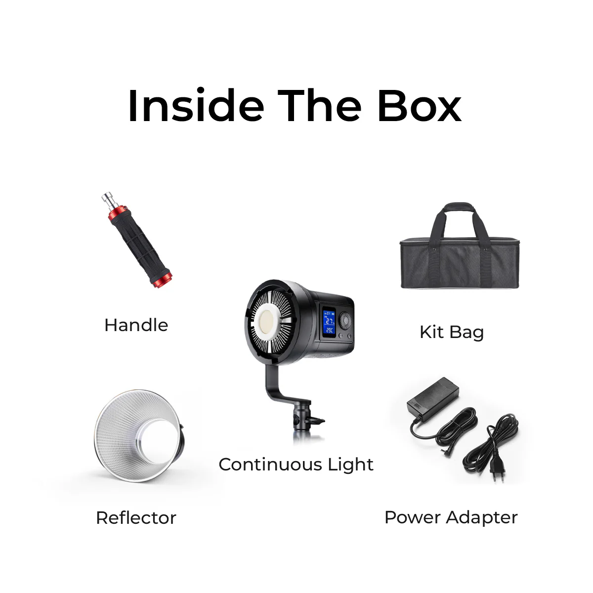 Digitek DCL-100WBC DC Combo Bi Color Continuous AC/DC LED Light DCL-lOOWBC DC Combo with 18 CM Reflector - Image 3