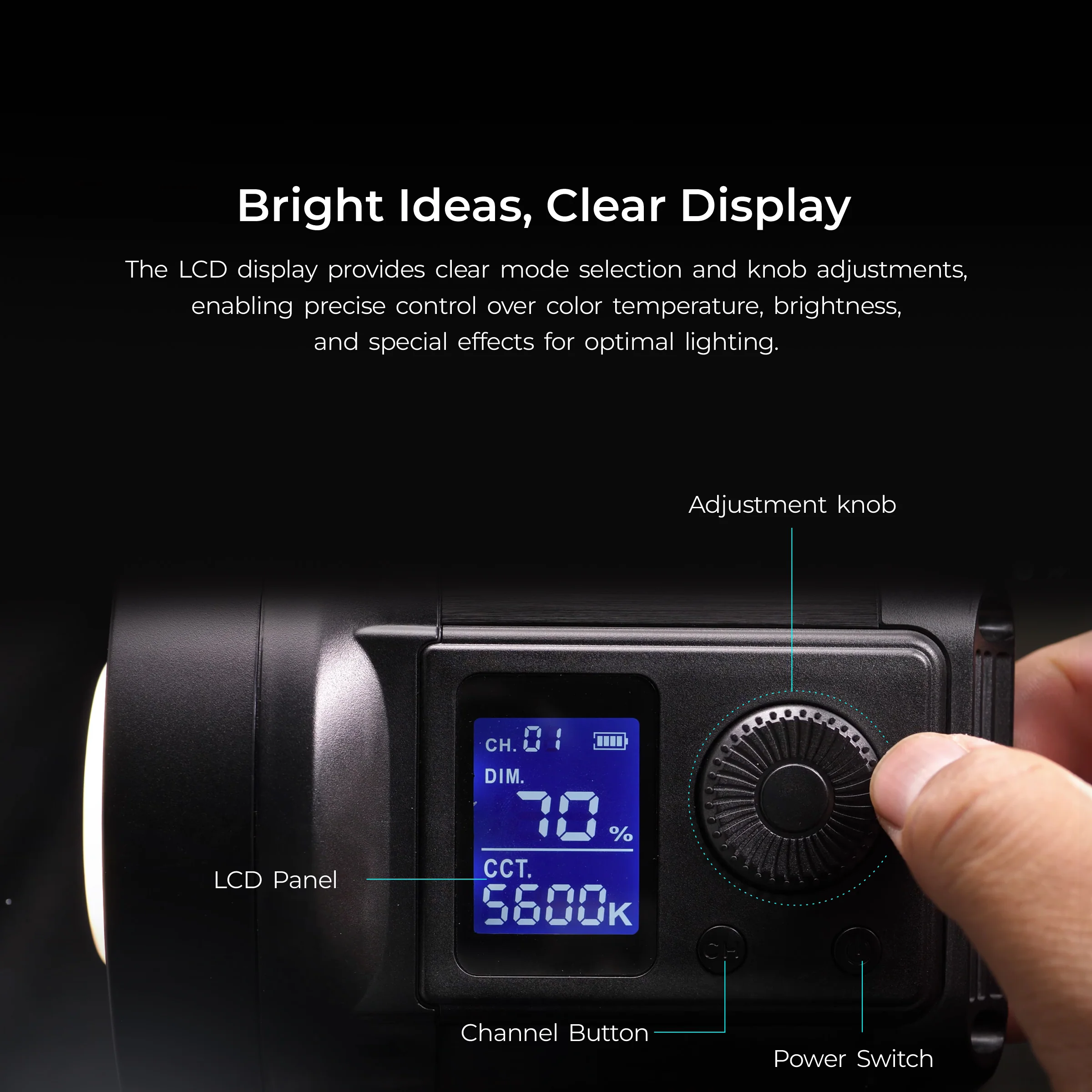 Digitek (DCL-100WBC DC RGB Combo) Light with 18 CM Reflector with AC/DC Support, a Unique Modern Meticulous design for Photographers aesthetic idea. Suitable for all kinds of Professional Photography - Image 11