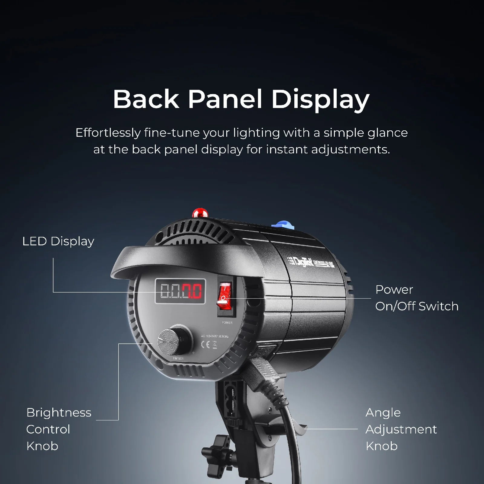 DIGITEK Lite (DCL-150WBC Combo) 150W Bi Color Continuous LED Light with 18CM Reflector & Infrared Remote, AC Power - 3000K-6500K Color Temperature Control, 95 CRI, 13500 Lumen, Ideal for Shooting - Image 5