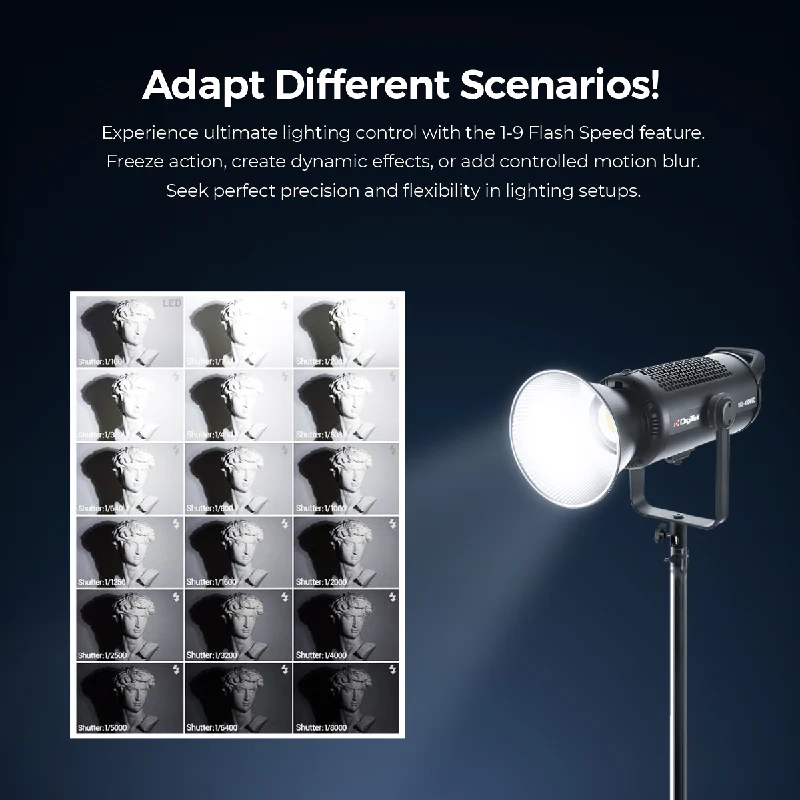 Digitek (DCL-400 WBC Combo) Continuous Light. Built with Solid Aluminium Alloy Frame. The Light has a Bi- Color 2700-6500K + 200 Output and a High CRI Rating - Image 11