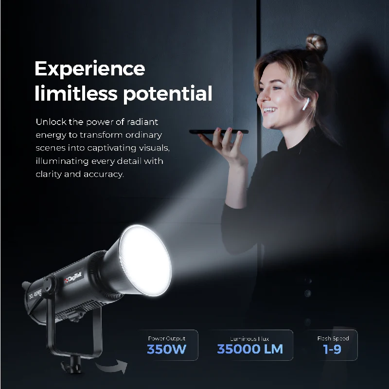 Digitek (DCL-400 WBC Combo) Continuous Light. Built with Solid Aluminium Alloy Frame. The Light has a Bi- Color 2700-6500K + 200 Output and a High CRI Rating - Image 4