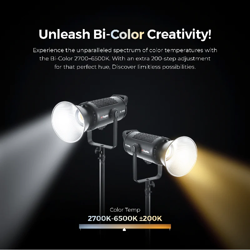 Digitek (DCL-400 WBC Combo) Continuous Light. Built with Solid Aluminium Alloy Frame. The Light has a Bi- Color 2700-6500K + 200 Output and a High CRI Rating - Image 5