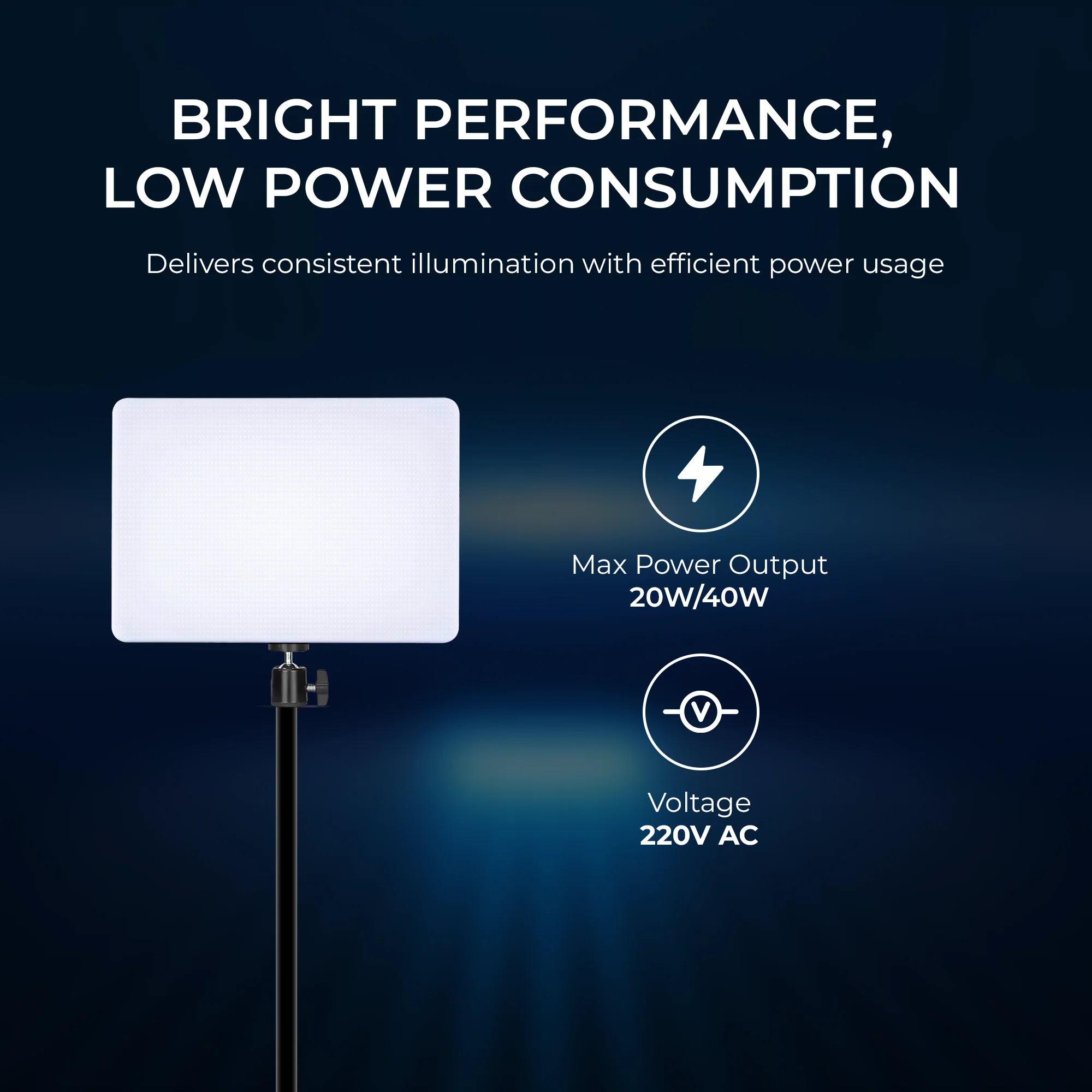 Digitek (DPL 011) Ultra Slim 40W Bi-Color LED Panel Light, 2700K-6500K Adjustable, 240 LEDs, Dimmable 0-100%, AC Powered with Remote Control, Ideal for Photo & Videography - Image 4