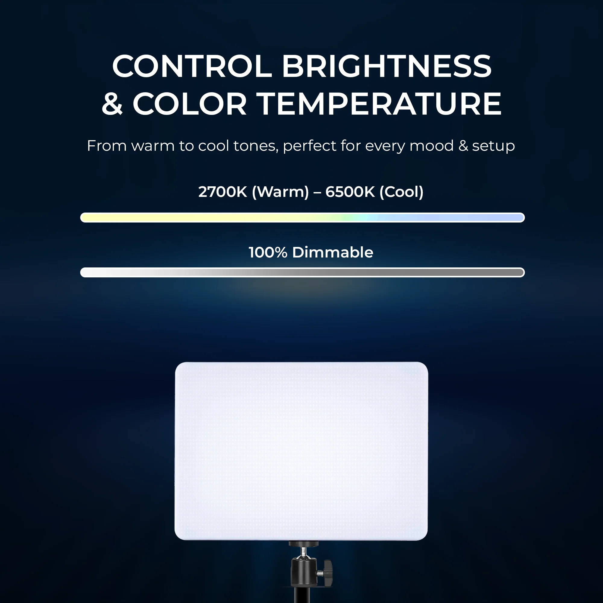 Digitek (DPL 011) Ultra Slim 40W Bi-Color LED Panel Light, 2700K-6500K Adjustable, 240 LEDs, Dimmable 0-100%, AC Powered with Remote Control, Ideal for Photo & Videography - Image 5