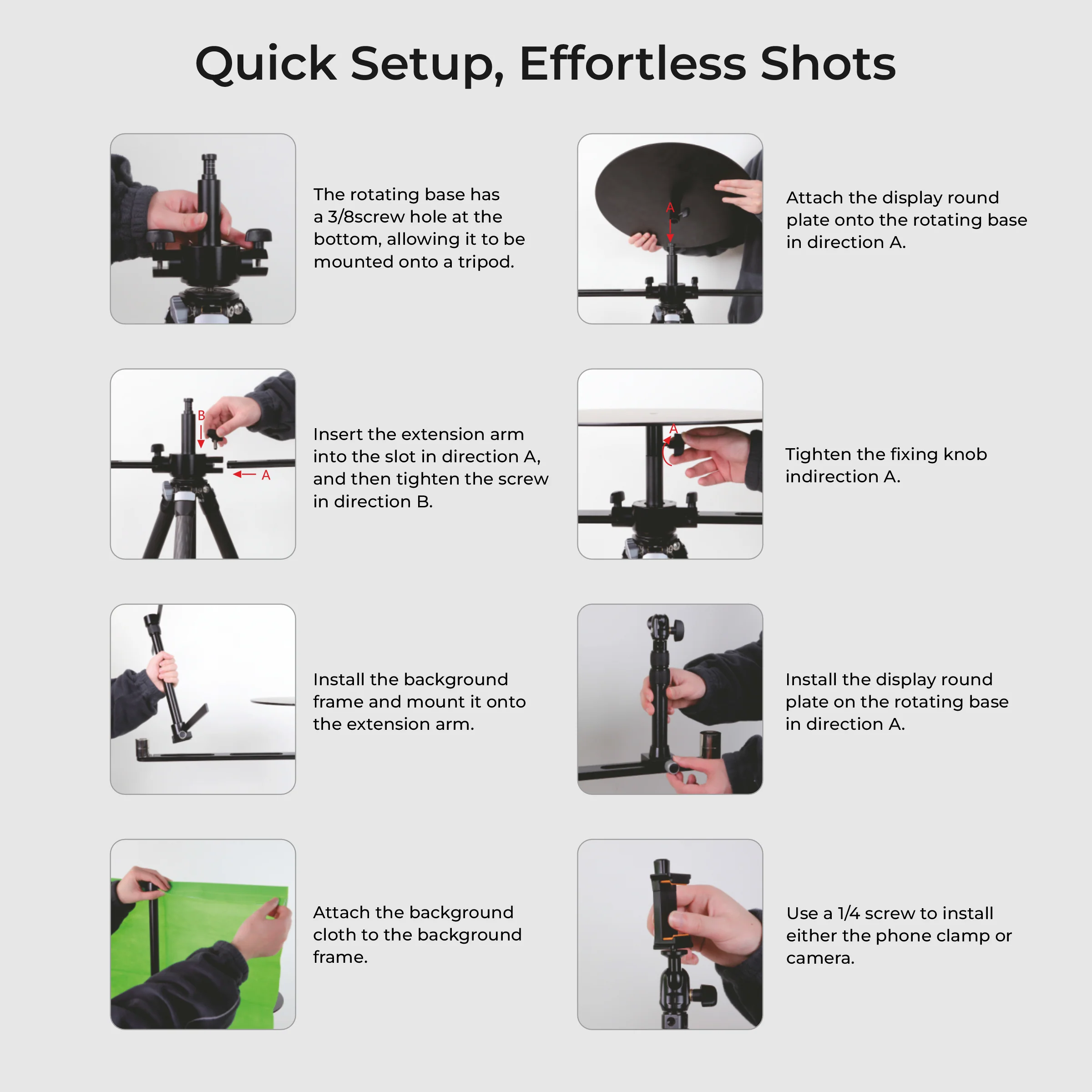 Digitek (DRP 001) Portable 360° Spin Camera Slider & Photography Turntable, Adjustable Rotating Photo & Video Booth Platform for Smartphone, DSLR, Studio, Vlogging, YouTube, and Product Filming - Image 5