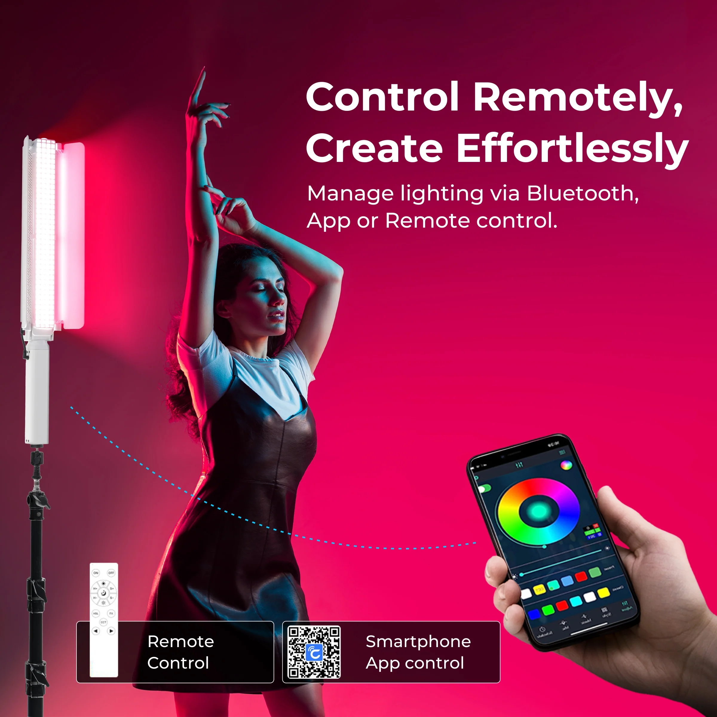 Digitek (DSL-1000 RGB) Stick Light Portable Handheld RGB LED Light Wand 100W DSL-1000 RGB - Image 13