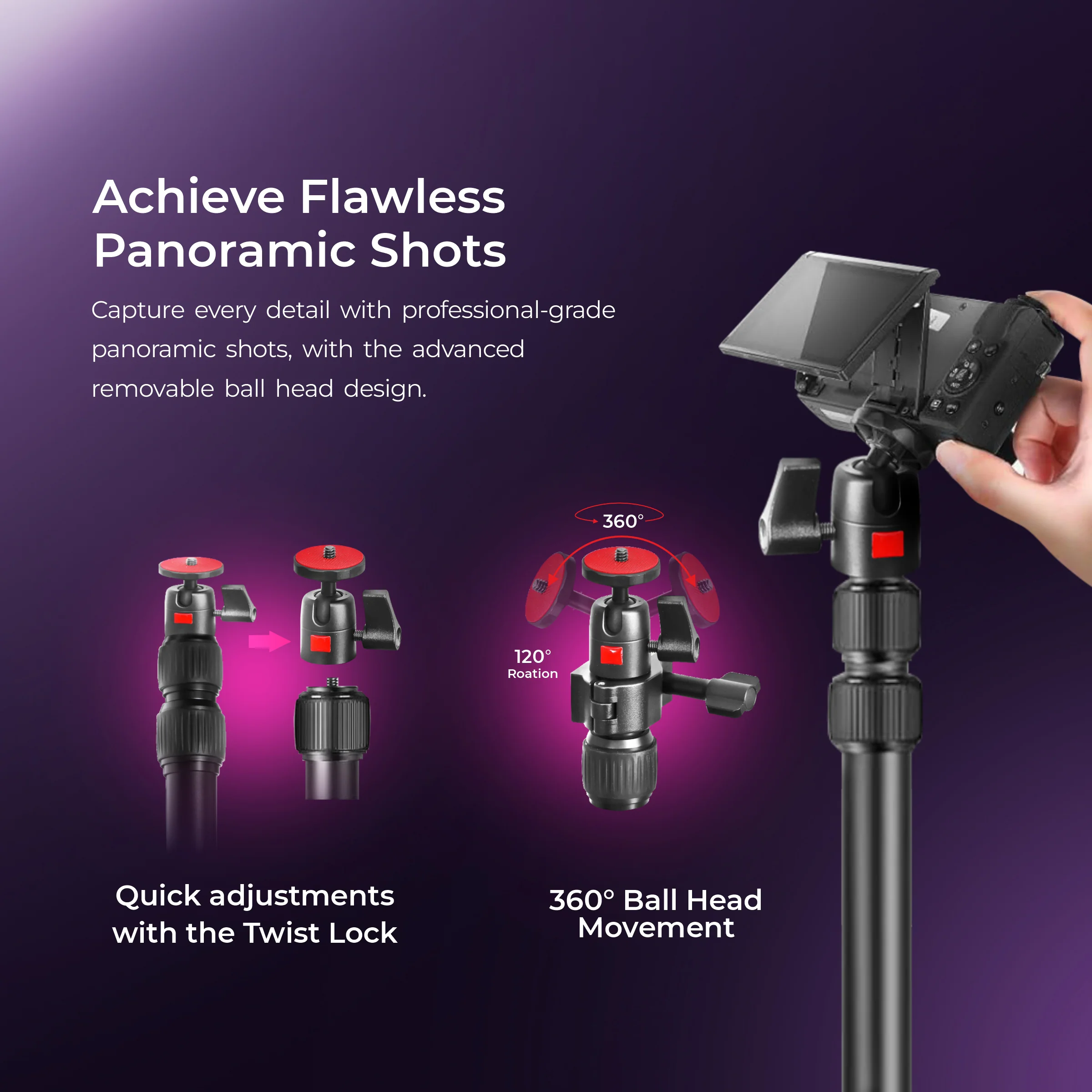 Digitek (DTMHA 001 )Table Mount with Auxiliary Holding Arm for Stream, Overhead Video, Desktop, Bedroom, Bedhead, Office - Image 9