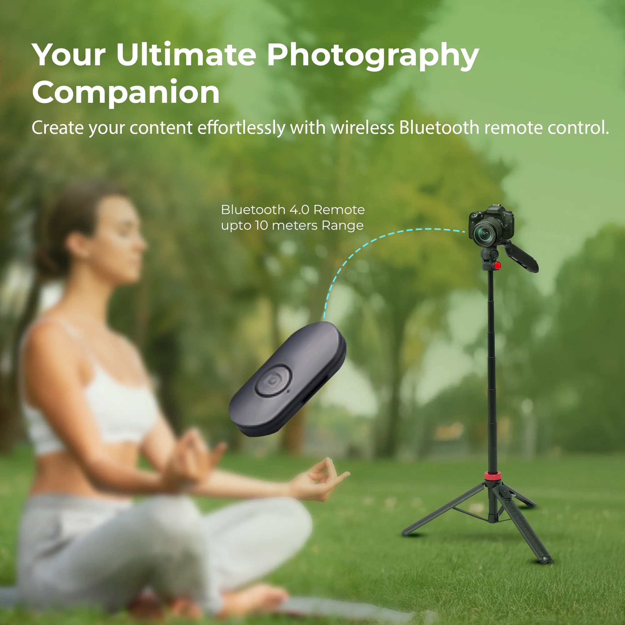 Digitek (DTR 565 SS) Tripod Selfie Stick with Wireless Remote, 360° Rotation, 7-Section Aluminum Rod, 1450mm Max Height, 3kg Load, GoPro Adapter – Compatible with Phone & Action Cameras - Image 6