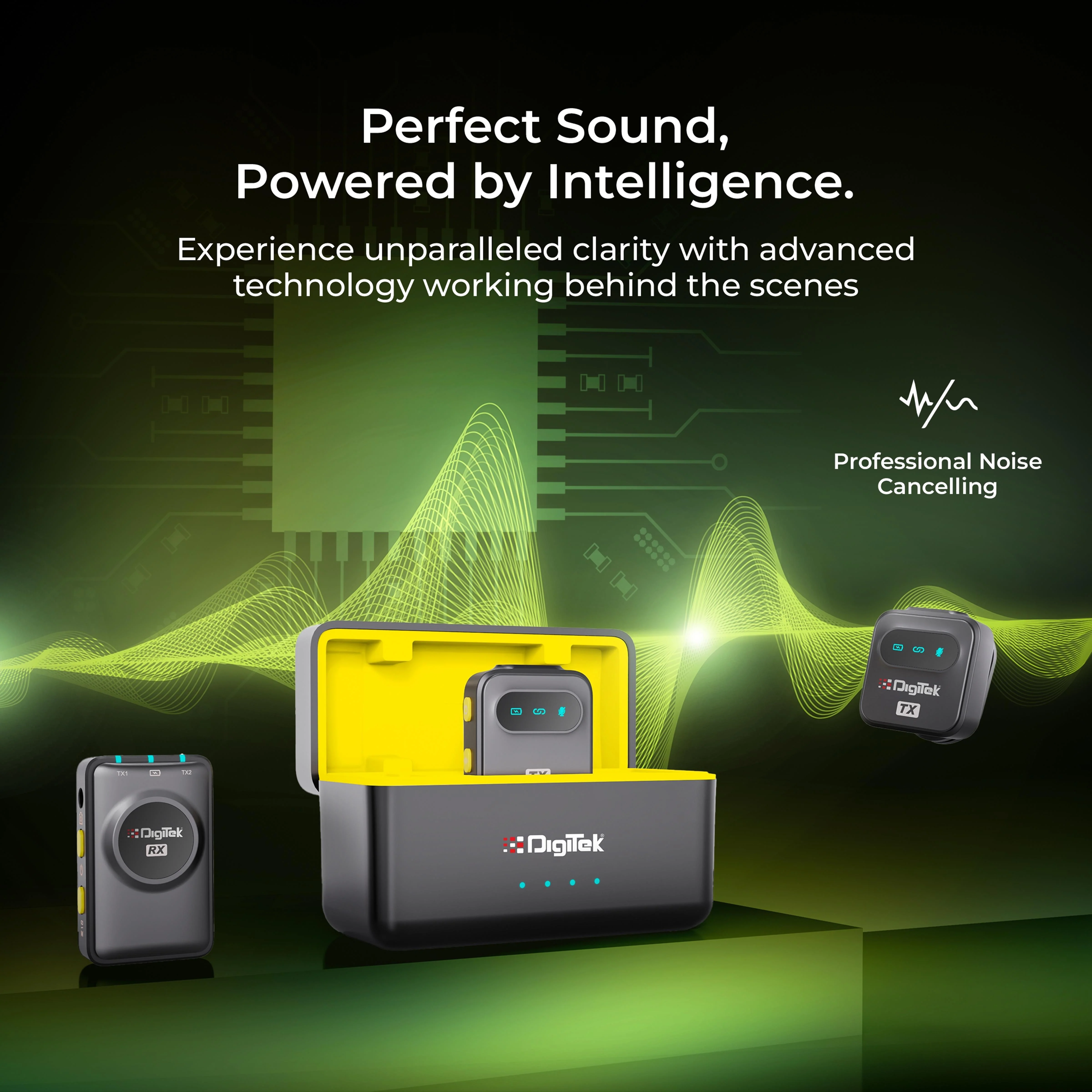 Digitek® (DWM-118) 2-in-1 Wireless Microphone, 50m Range, Noise Reduction, 7Hr Battery, Plug & Play, C-to-C & C-to-LTC Converter, iOS/Android/DSLR Compatible - for Vlogging/Interview/Video Shooting - Image 8
