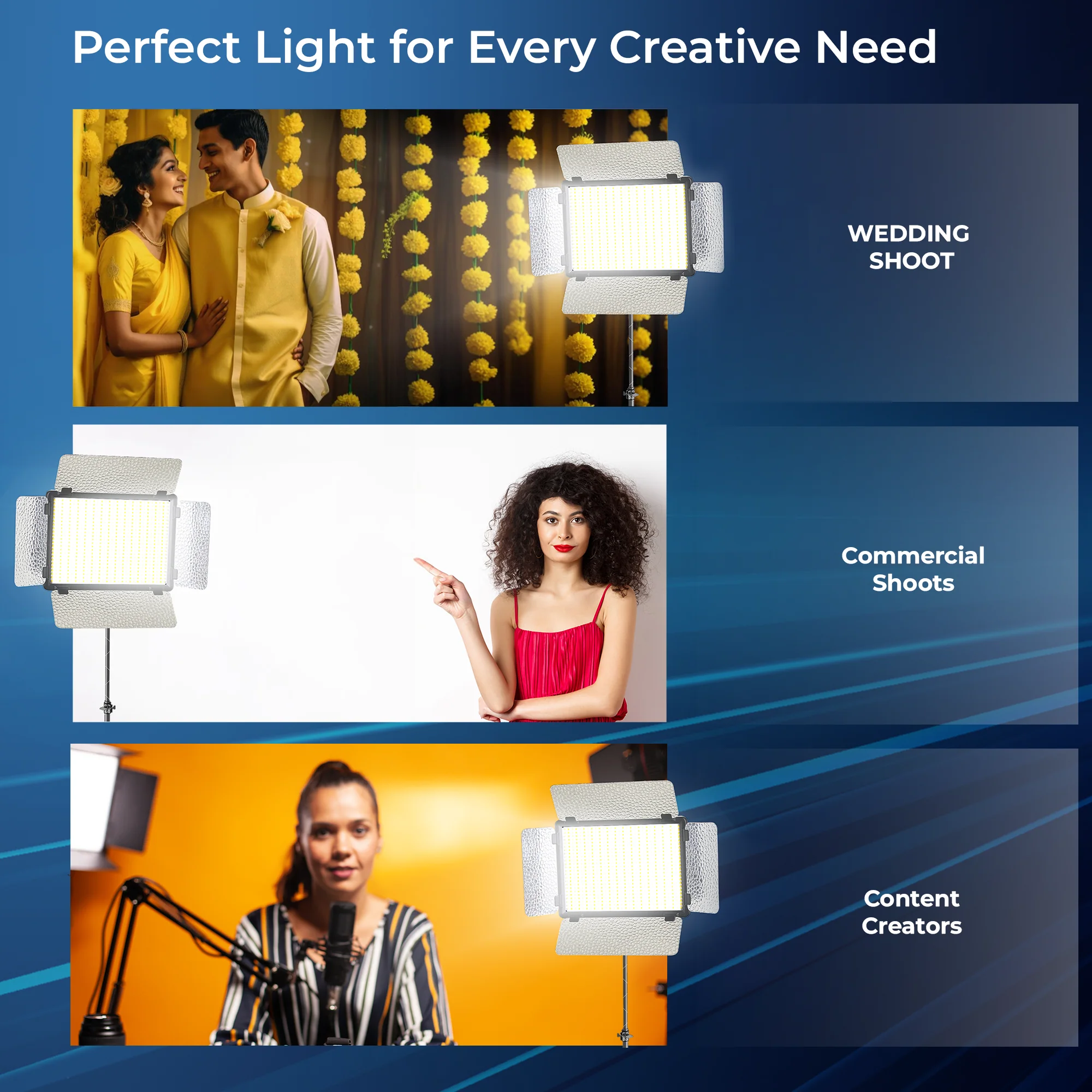 Digitek (LED D1120) Professional Portable Led Video Light Panel, Sleek and Easy to Carry Ideal for Wedding Shoot & Outdoor Shoot & More (Battery Not Included) - Image 5