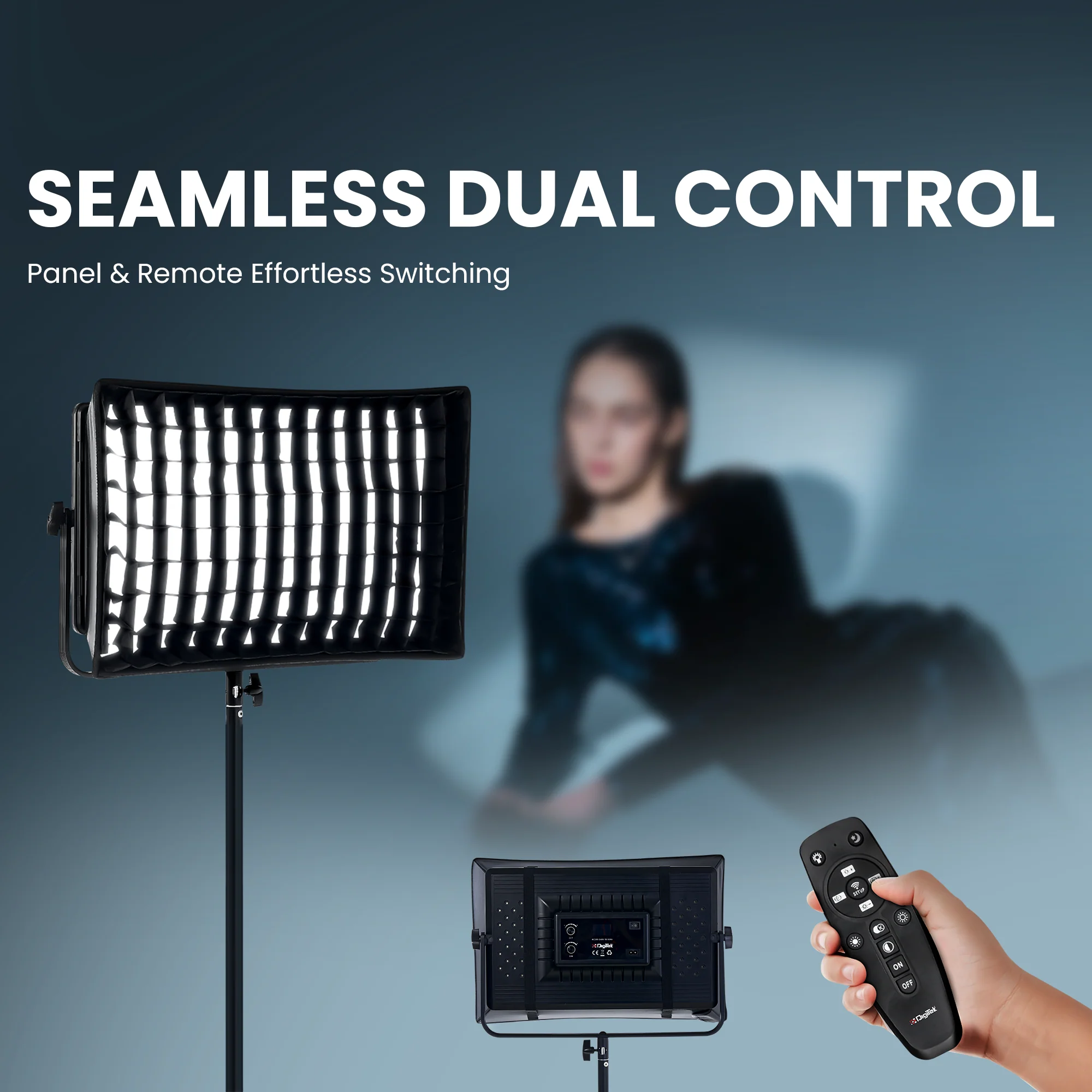 Digitek LED-D1500 Professional Flat Panel LED Video Light with Sotbox & Grid - Image 5