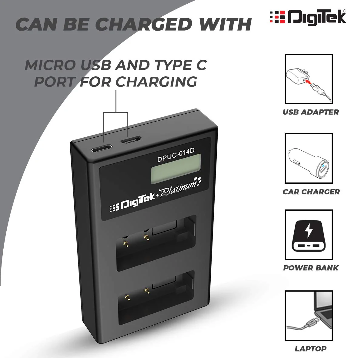 Digitek (DPUC 014S (LCD MU) LPE6 for LPE6) Platinum Charger DPUC 014S (LCD MU) LPE6 for LPE6 Battery - Image 4