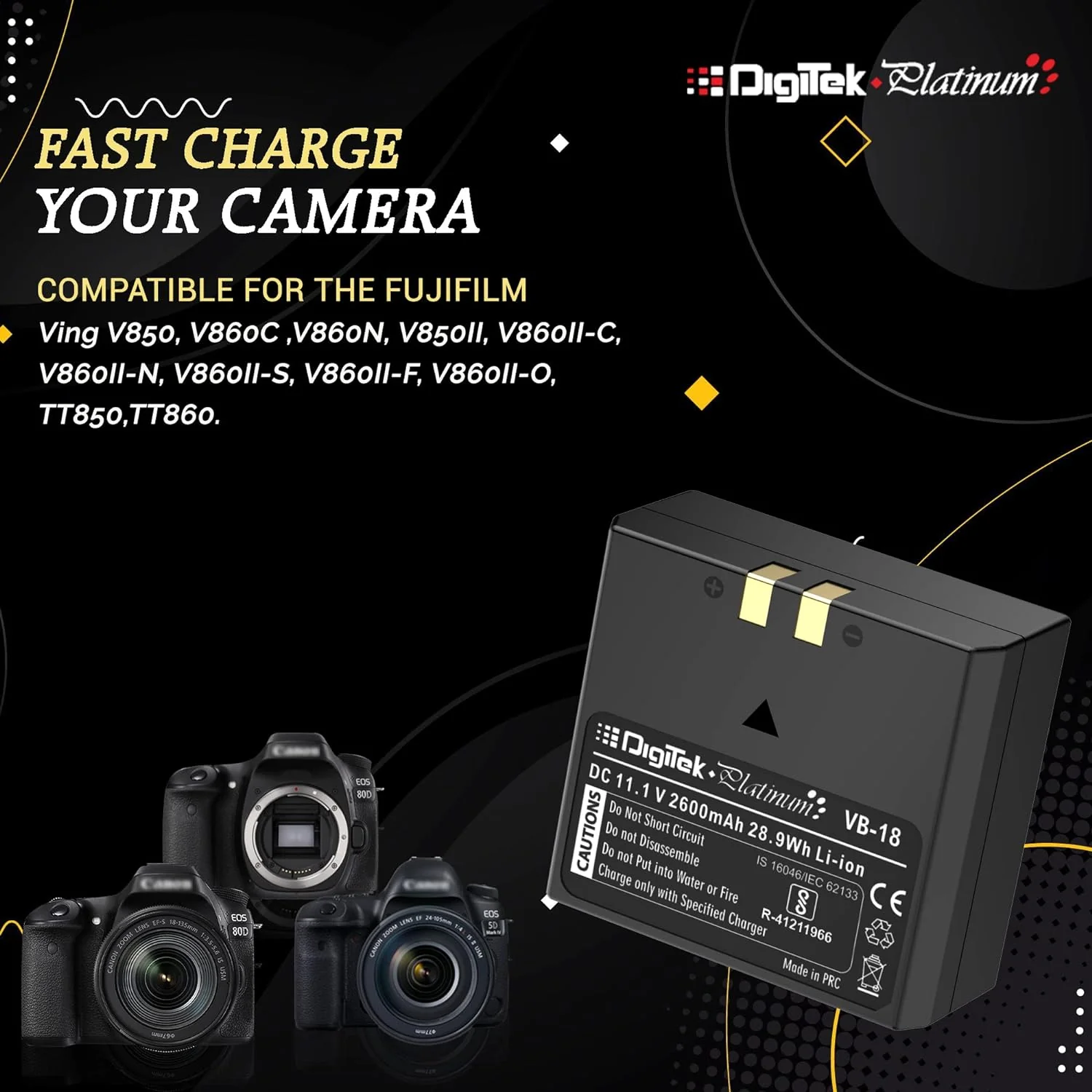 Digitek (PlatinumVB-18) Battery for Godox Flash - Image 3