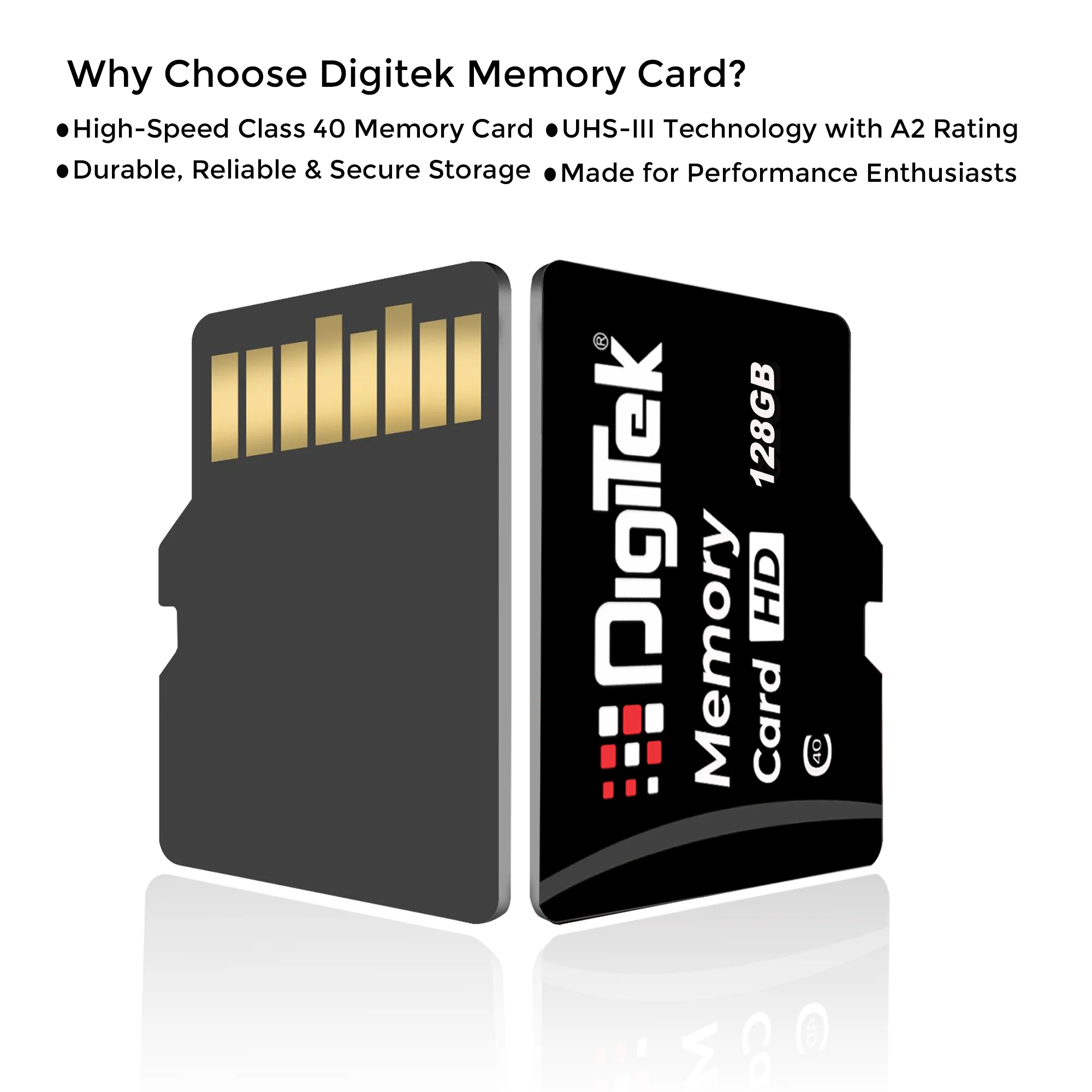 Digitek (DTF 128GB C40) High Speed 128GB Micro SDHC UHS III Memory Card – A2 Speed, 200MB/s, Waterproof & Shockproof, for 4K/8K Video, Drones, CCTV & Smartphones - Image 8