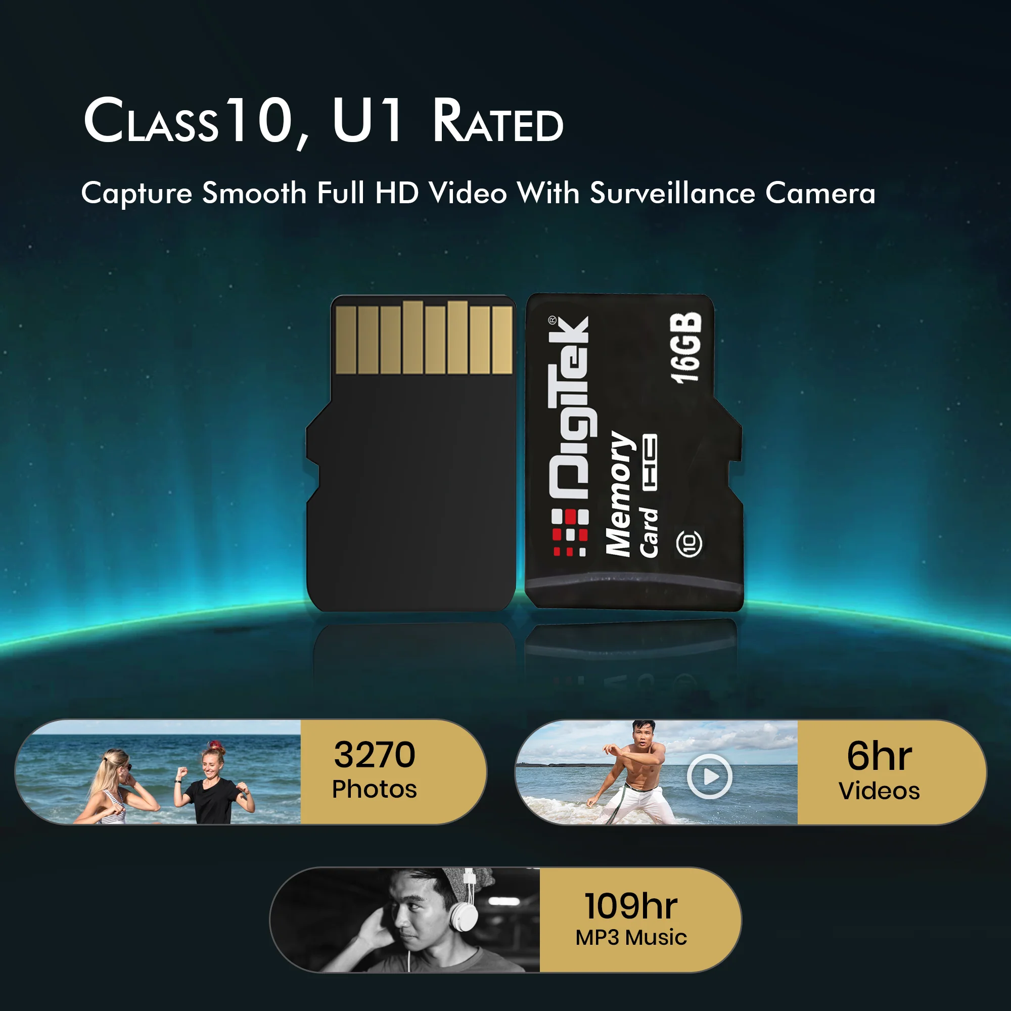 Digitek (DTF 16GB C10) High Speed Micro SDHC 16GB UHS-I Memory Card – A1, Class 10, 100MB/s Speed, Waterproof, Shockproof, X-Ray Safe, Ideal for Smartphones, Cameras, CCTV & More - Image 5