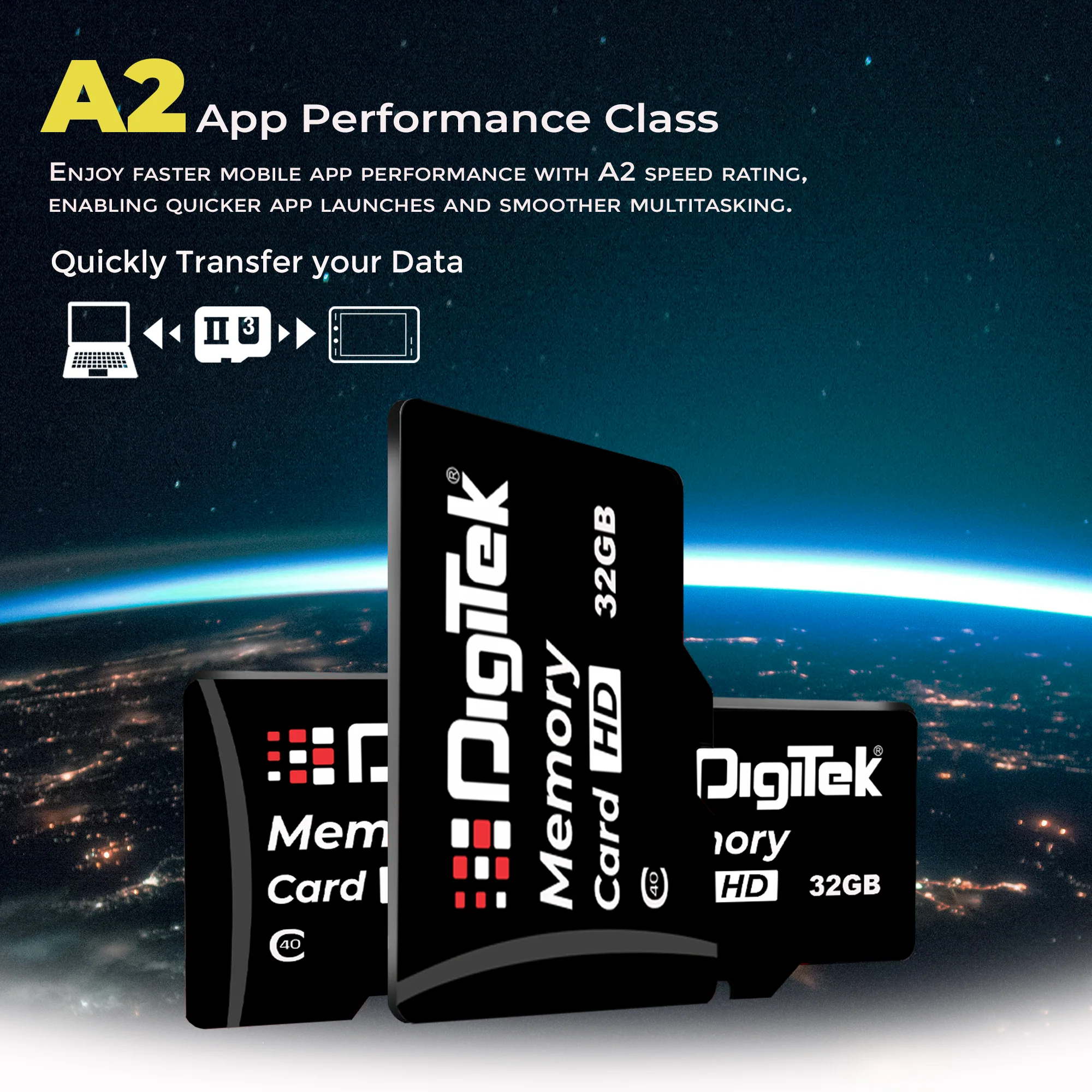 Digitek (DTF 32GB C40) High Speed 32GB Micro SDHC UHS III Memory Card – A2 Speed, 200MB/s, Waterproof & Shockproof, for 4K/8K Video, Drones, CCTV & Smartphones - Image 4