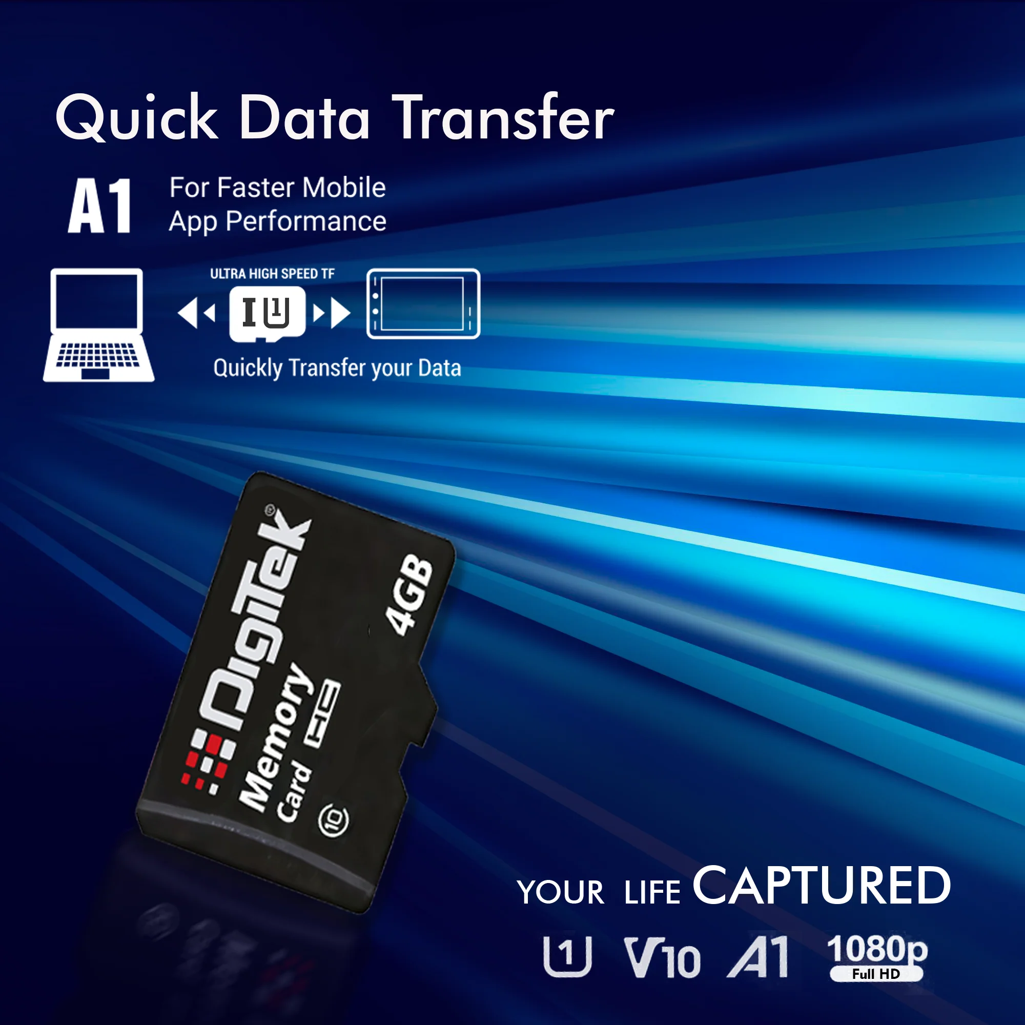 Digitek (DTF 4GB C10) High Speed Micro SDHC 4GB UHS-I Memory Card – A1, Class 10, 100MB/s Speed, Waterproof, Shockproof, X-Ray Safe, Ideal for Smartphones, Cameras, CCTV & More - Image 5