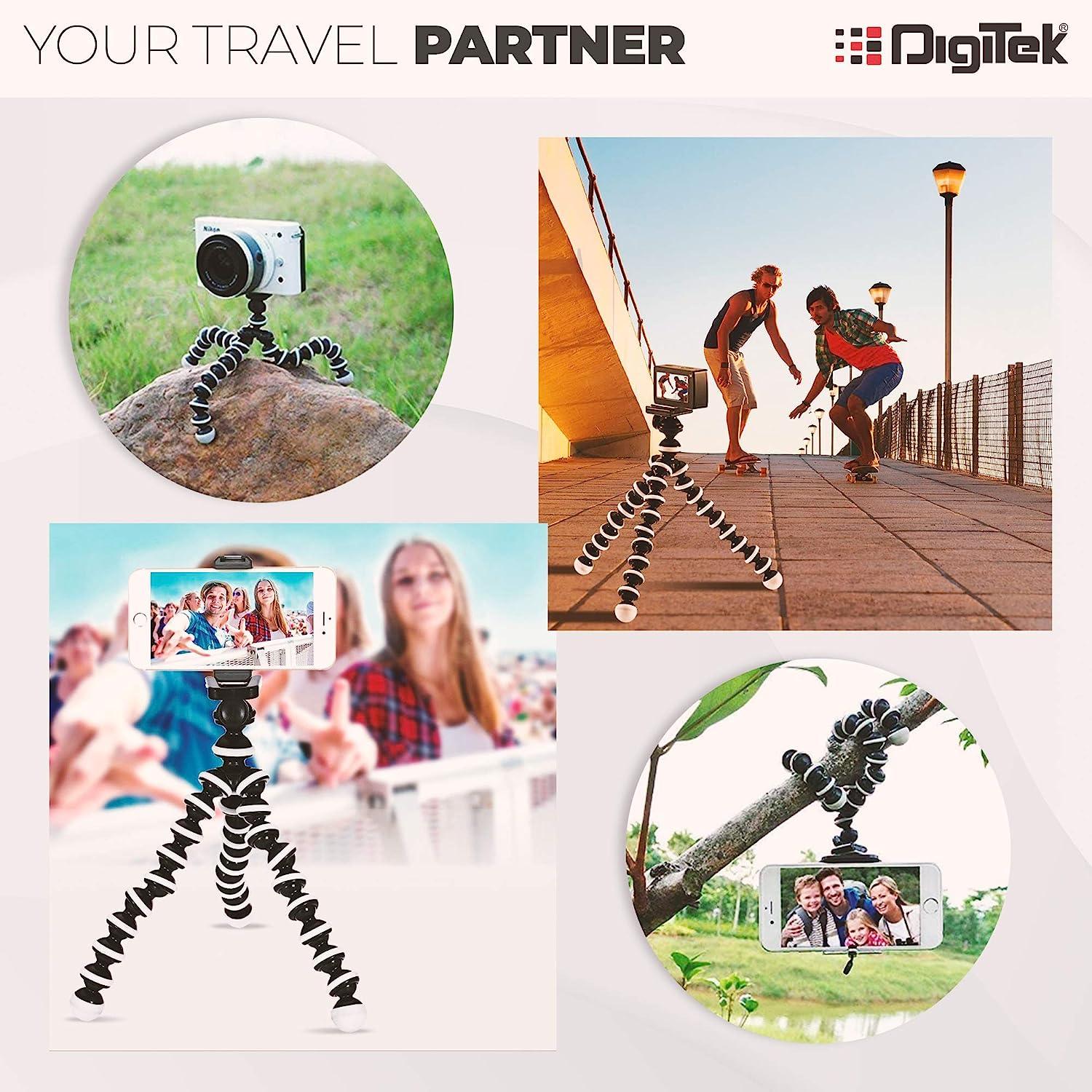 DIGITEK® (DTR 260 GT) Gorilla Tripod/Mini 33 CM (13 Inch) Tripod for Mobile Phone with Phone Mount & Remote, Flexible Gorilla Stand for Point and Shoot & Action Cameras - Image 6