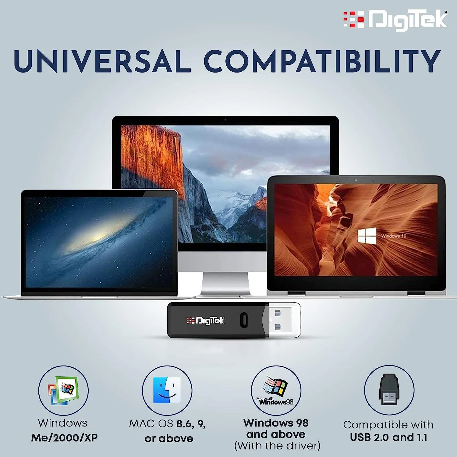 Digitek (DCR-006) High Speed USB 3.0 Card Reader DCR-006, Black se - Image 5