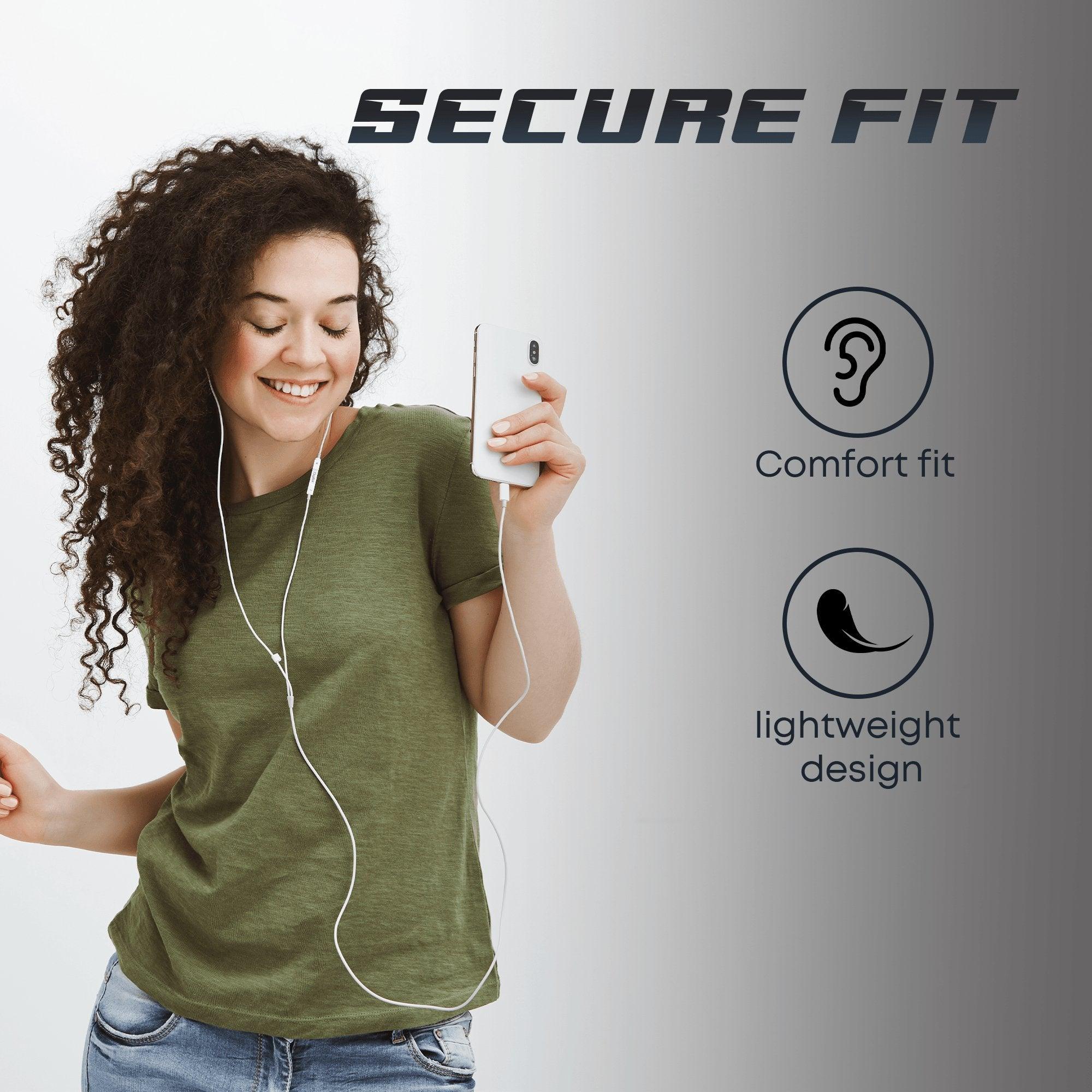 Digitek (DE-044 C) in-Ear Type C Wired Stereo Earphone with Mic, Premium Sound Quality with Noise Cancelling Earphones (White) - Image 3