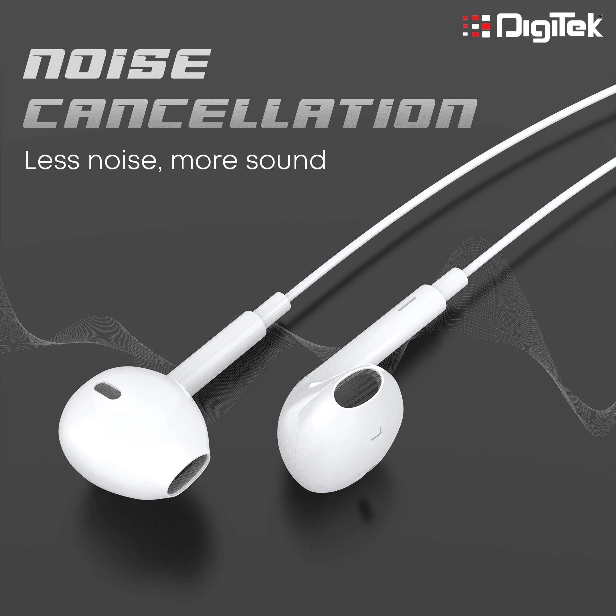 Digitek (DE-044 C) in-Ear Type C Wired Stereo Earphone with Mic, Premium Sound Quality with Noise Cancelling Earphones (White) - Image 6