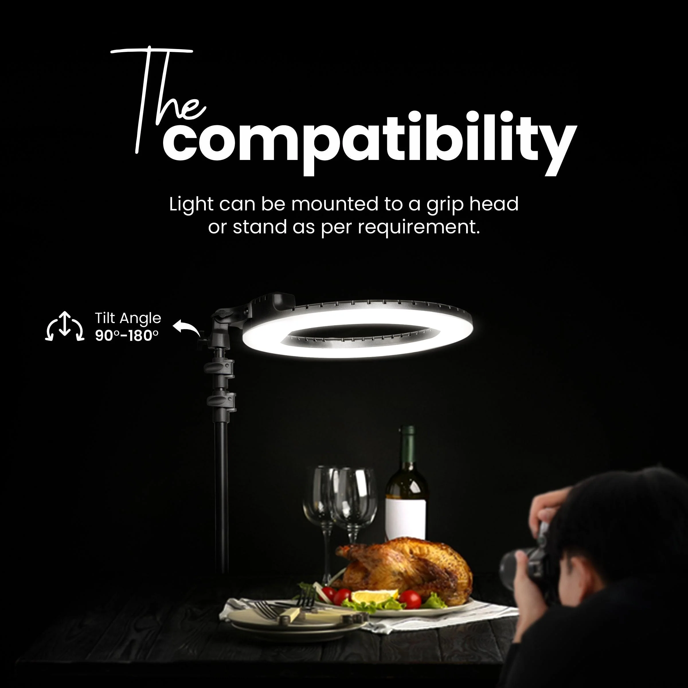 Digitek (DRL-18RT) Profesional (46cm) LED Ring Light with Remote Control, Runs on AC Power with No Shadow apertures, Ideal use for Makeup Artist, Video Shoot, Fashion Photography & Many More - Image 6