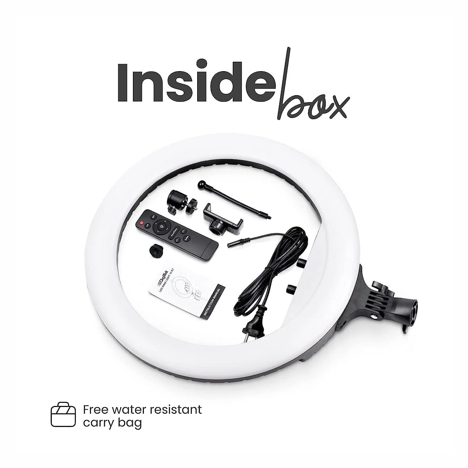 Digitek (DRL-18RT) Profesional (46cm) LED Ring Light with Remote Control, Runs on AC Power with No Shadow apertures, Ideal use for Makeup Artist, Video Shoot, Fashion Photography & Many More - Image 9