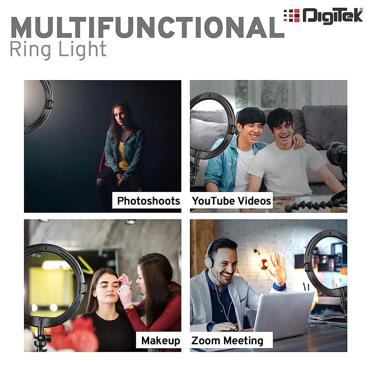 Digitek (DRL 12C) Professional (12 inch) LED Ring Light with Tripod Stand for Mobile Phones & Camera - Image 5