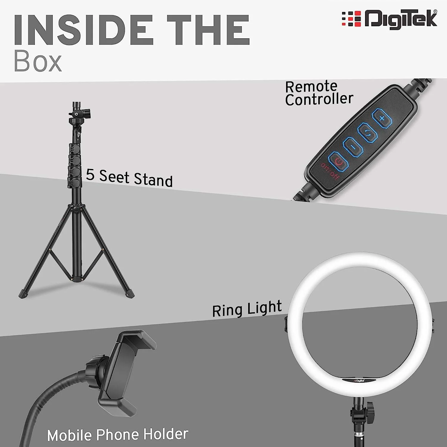 Digitek (DRL 12C) Professional (12 inch) LED Ring Light with Tripod Stand for Mobile Phones & Camera - Image 6
