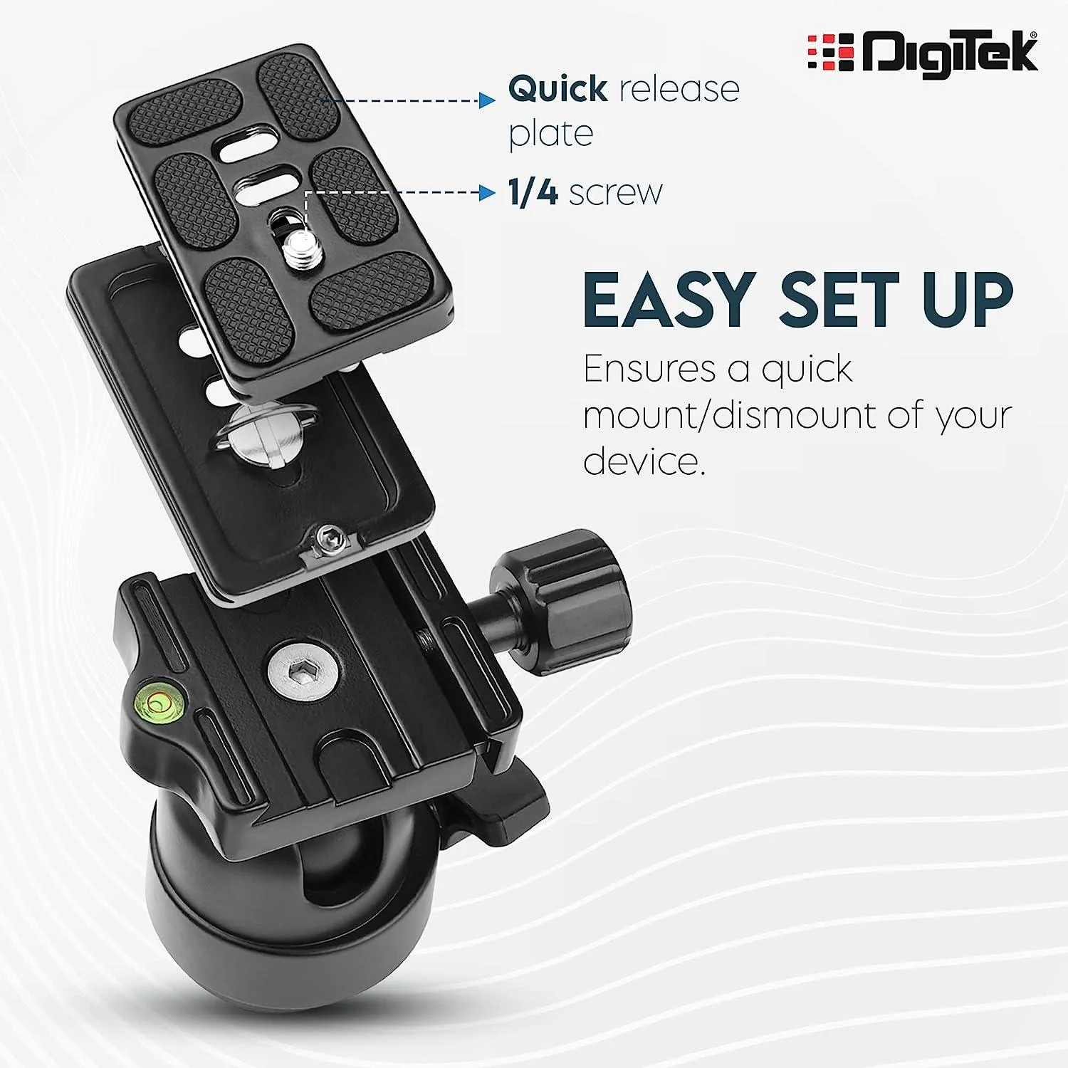 Digitek (DVH-002) Digitek Lightweight Ball Head with Quick Release Plate - Image 4