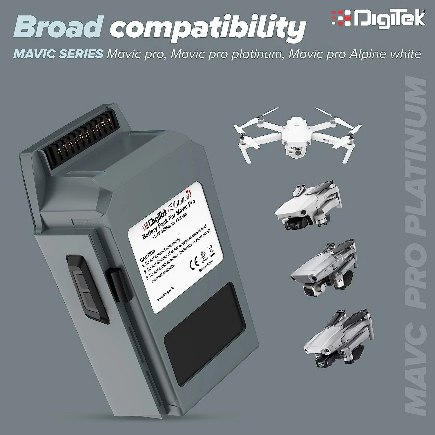 Digitek (Mavic Pro) Lithium Polymer Rechargeable Battery Pack for Mavic Pro Drones with Built-in sensors LED Indicators | Compatible with Mavic pro Series. Mavic Pro - Image 5