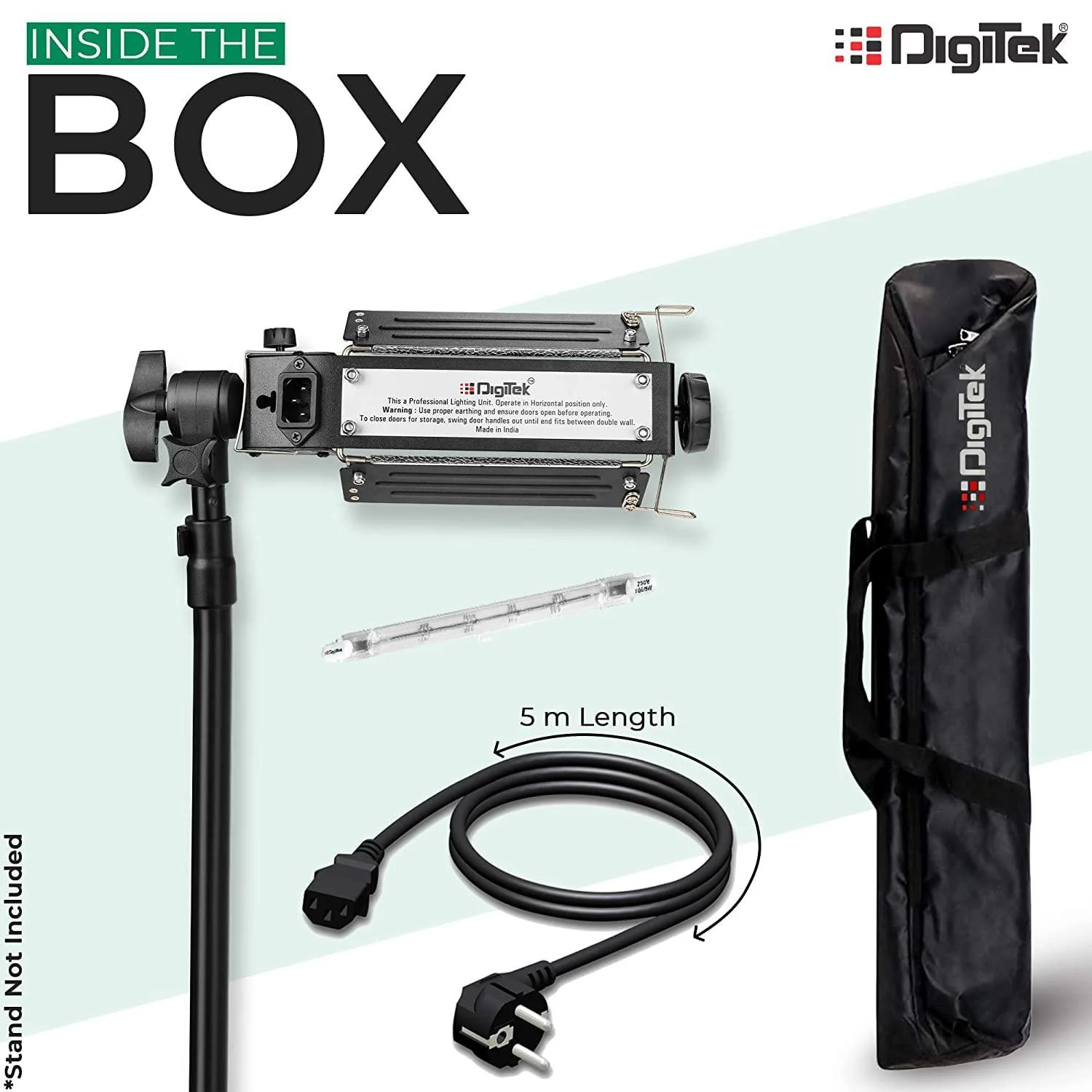 Digitek (DPL 003) Porta Light with 1000 Watt Halogen Tube | for Video & Still Photography - Image 6