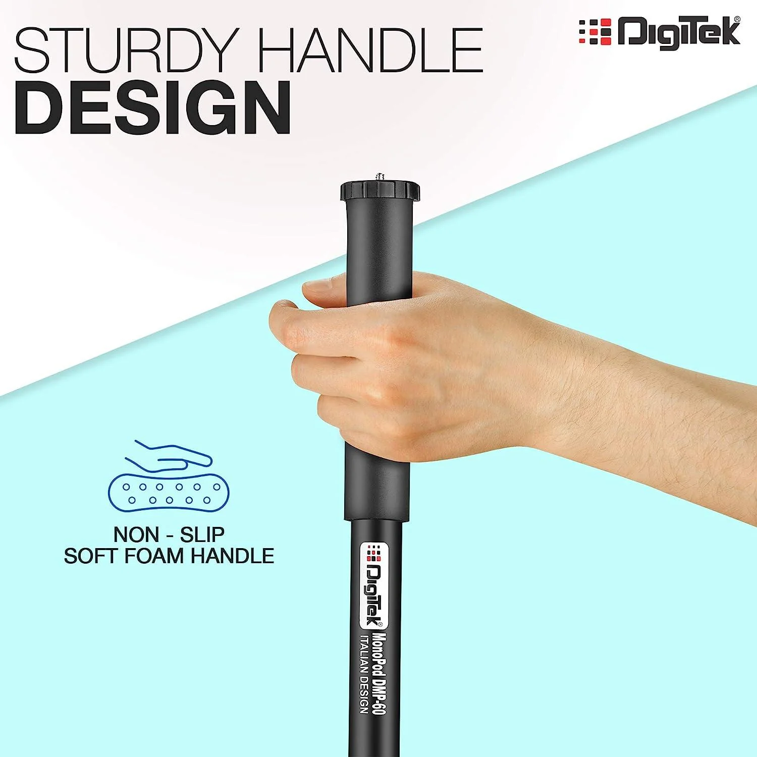 Digitek (DMP 60N) Professional Monopod with 4 Extendable Sections & Dual Mount Thread Adapter (1/4inch and 3/8inch), Load Upto: 5 kgs, Max. Operating Height: 157 cm - Image 4