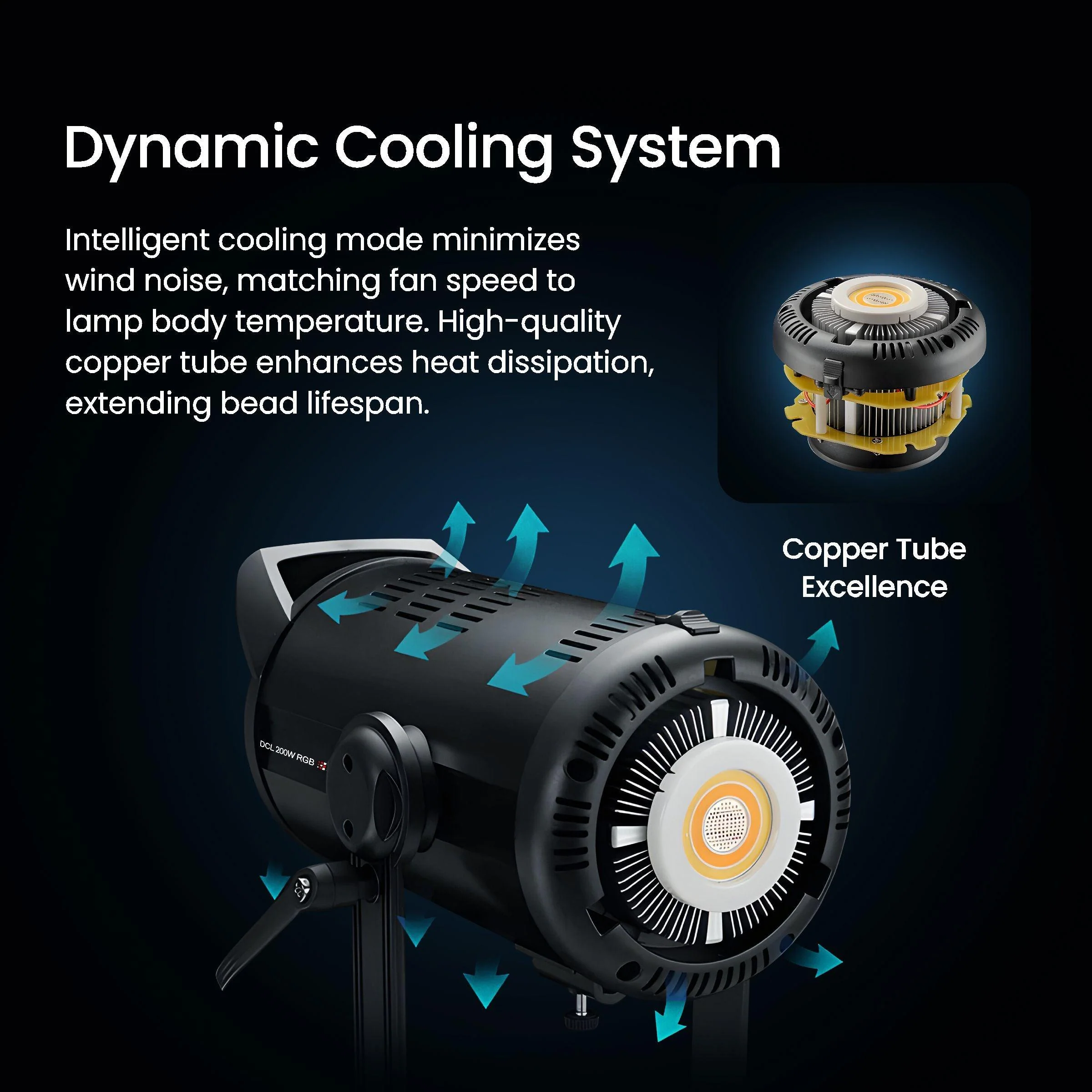 Digitek DCL-200 W RGB Combo Continuous LED Light with 18 CM Reflector Suitable for All Kinds of Small Production Photography/Power Saving & Environment Protection - Image 5