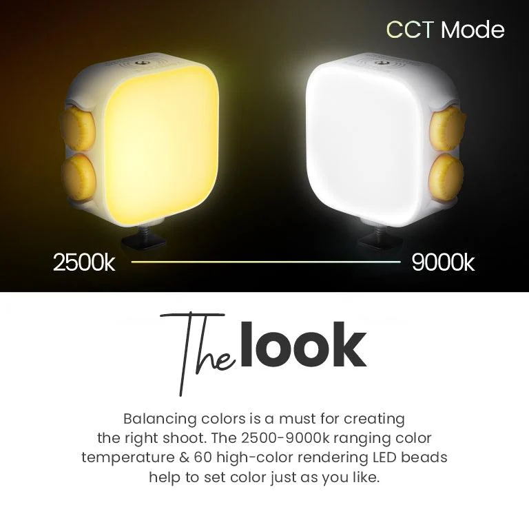 Digitek (LED-D10W) RGB Video, LED Camera Light 360° Full Color Portable Photography Lighting with 3 Cold Shoe, 2000mAh Rechargeable CRI 95+ 2500-9000K Dimmable Panel Lamp Support Magnetic Attraction. - Image 4