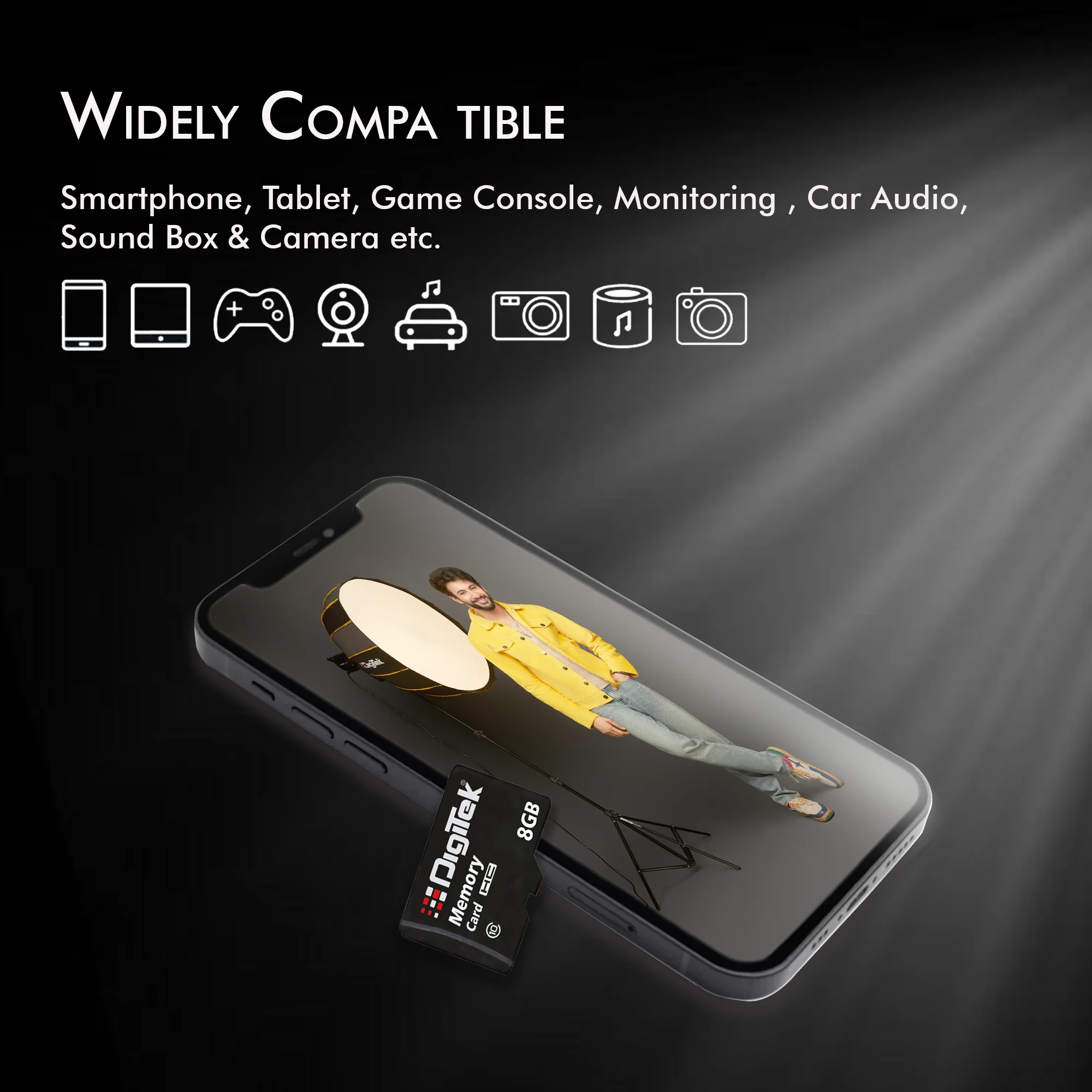 Digitek (DTF 8GB C10) High Speed Micro SDHC 8GB UHS-I Memory Card – A1, Class 10, 100MB/s Speed, Waterproof, Shockproof, X-Ray Safe, Ideal for Smartphones, Cameras, CCTV & More - Image 6