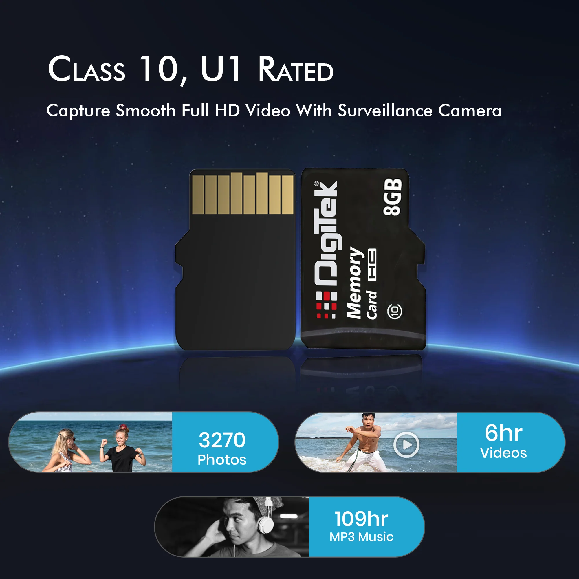 Digitek (DTF 8GB C10) High Speed Micro SDHC 8GB UHS-I Memory Card – A1, Class 10, 100MB/s Speed, Waterproof, Shockproof, X-Ray Safe, Ideal for Smartphones, Cameras, CCTV & More - Image 7