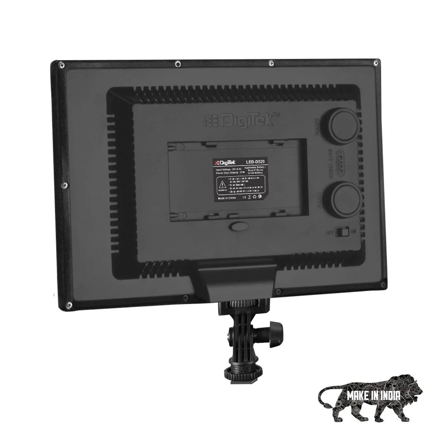 Digitek (LED-D520 WB) Professional LED 37W Video Light Compatible with Tripods, Monopods, Cameras, Table Stand & Camcorder, for Photo & Videography (Battery Not Included) - Image 3