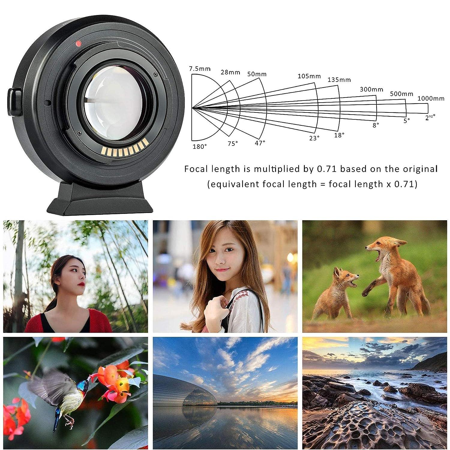 VILTROX EF-EOS M2 Lens Adapter 0.71x Speed Booster for Canon EF Lens to EOS EF-M Mirrorless Camera M3 M5 M6 M10 M50 M100 AF Auto Focus Reducer - Image 4
